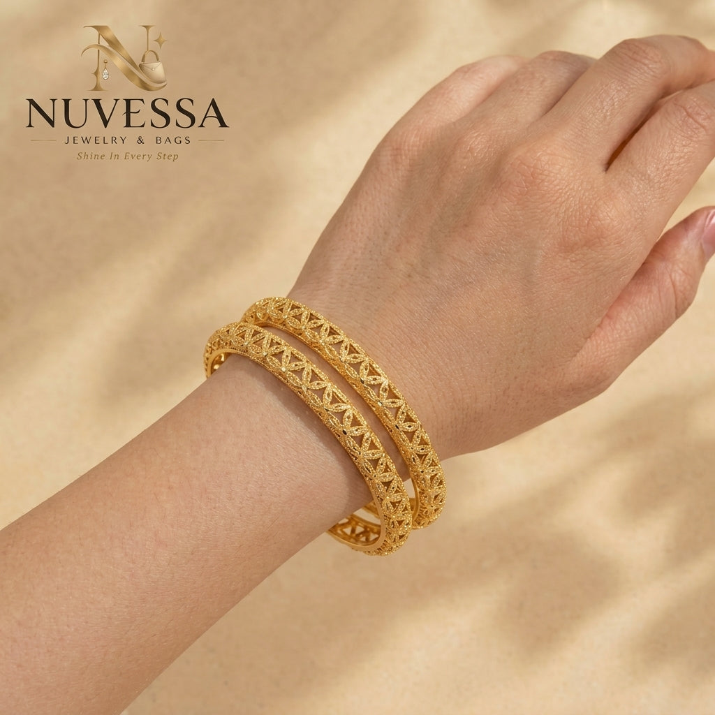 2-Piece Traditional Gold Bangle Set