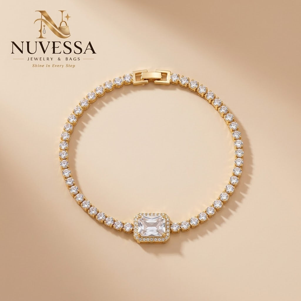 Classic Crystal Gold Bracelet