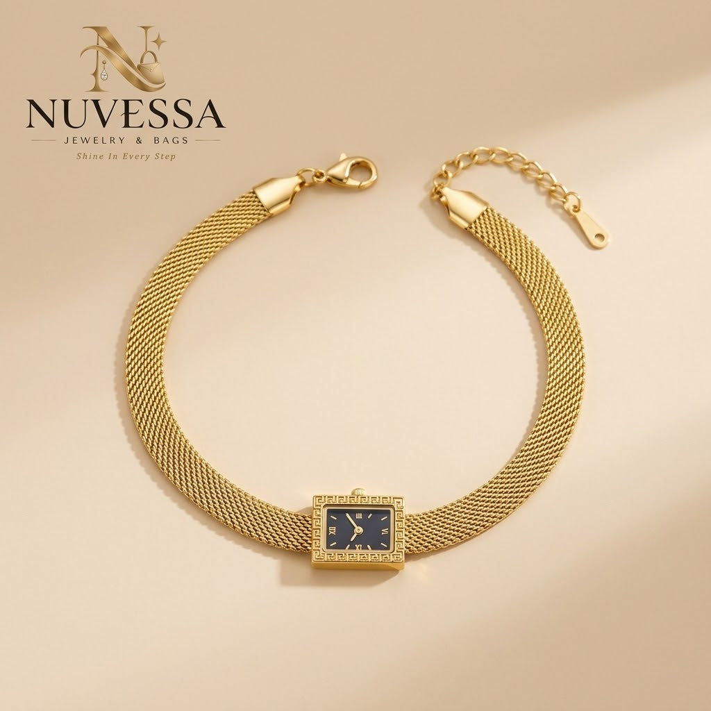 Mini Watch Gold Bracelet