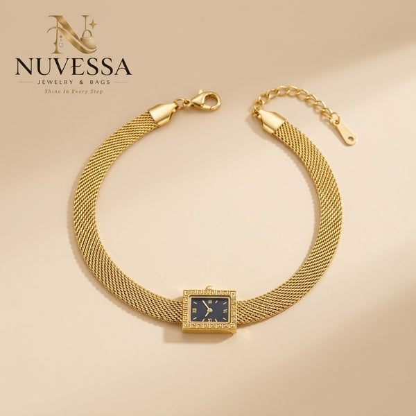 Mini Watch Gold Bracelet