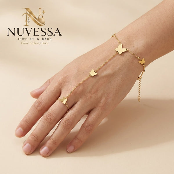 Butterfly Gold Hand Chain
