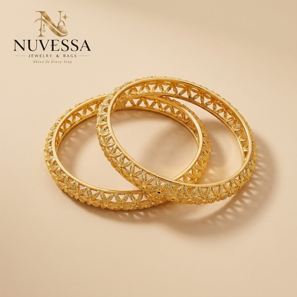 2-Piece Traditional Gold Bangle Set