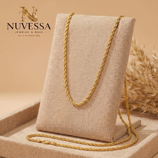 Classic Gold Rope Chain Necklace