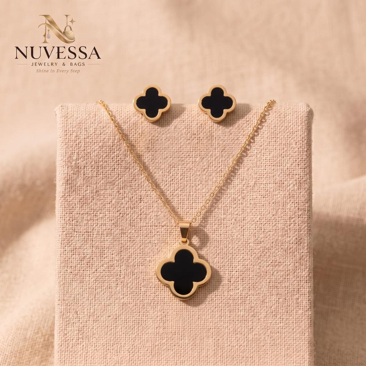Complete 2-Piece Clover Jewelry Set (Necklace & Tops)
