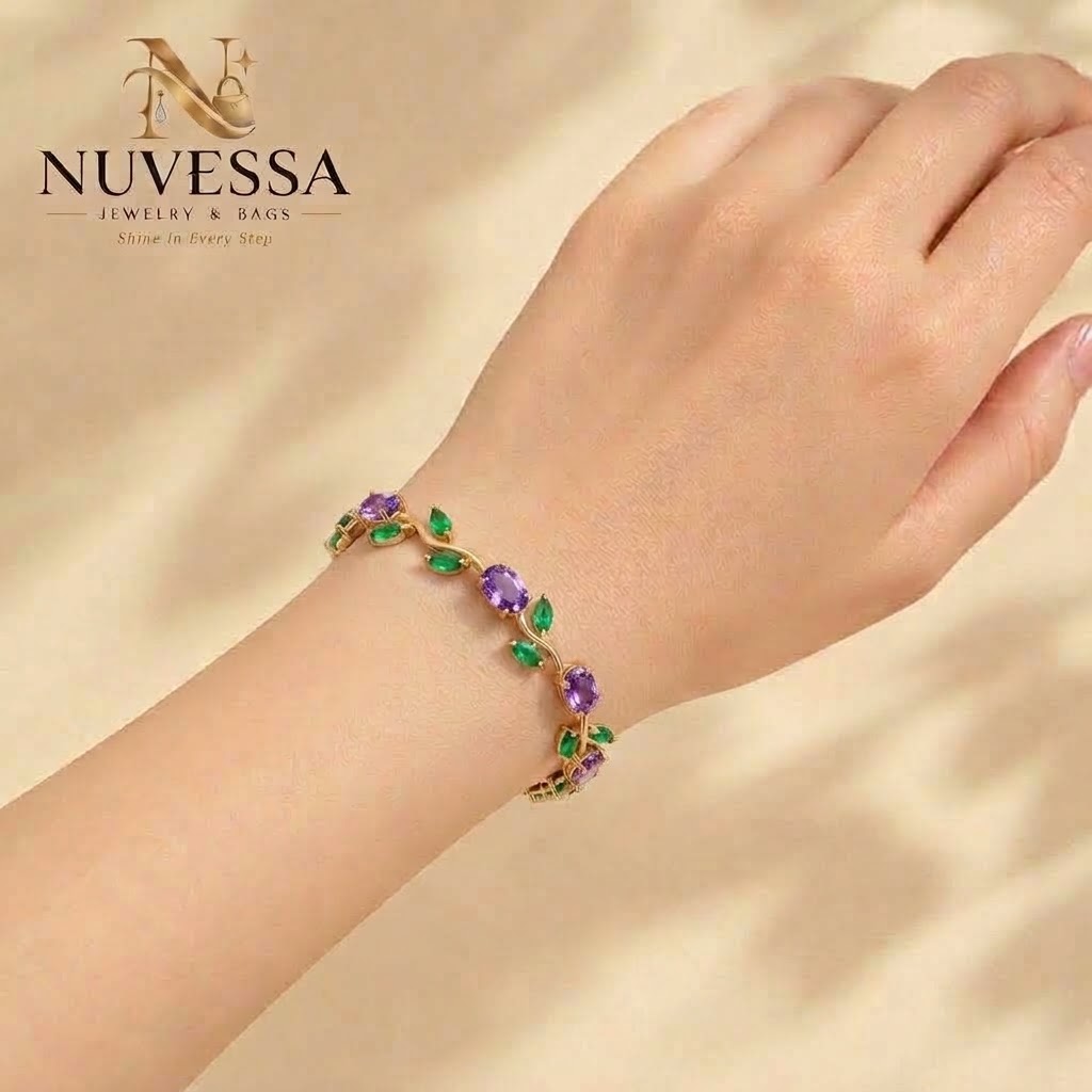 Elegant Tulip Crystal Bracelet for Women – Premium Floral Zircon Jewelry