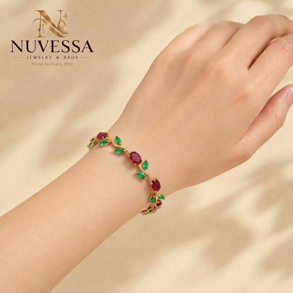 Elegant Tulip Crystal Bracelet for Women – Premium Floral Zircon Jewelry