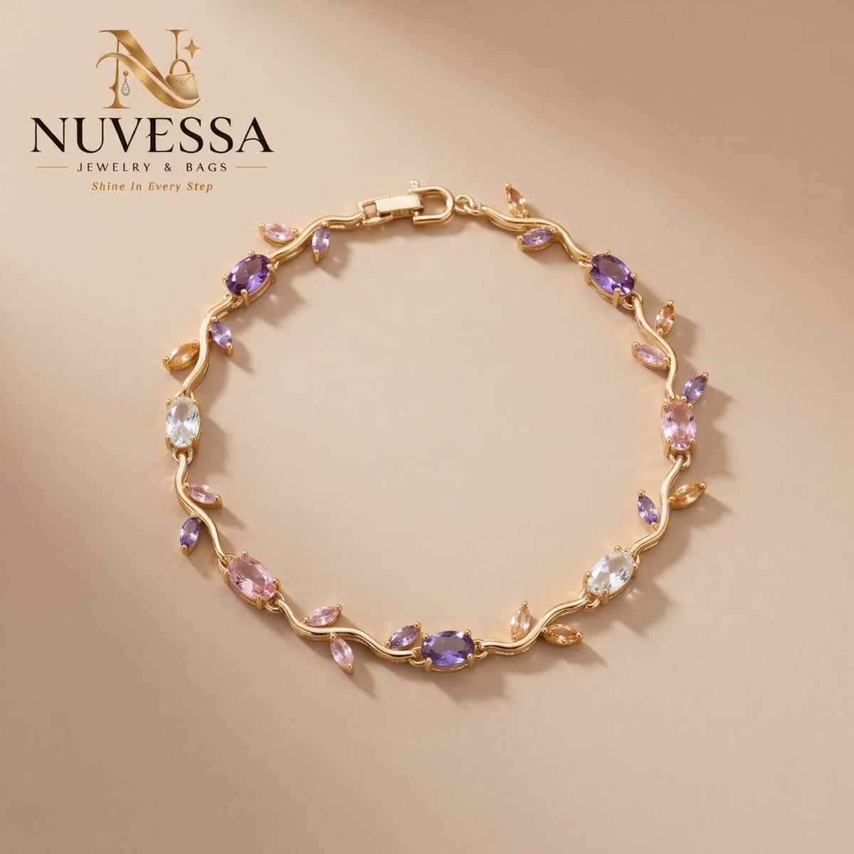 Elegant Tulip Crystal Bracelet for Women – Premium Floral Zircon Jewelry