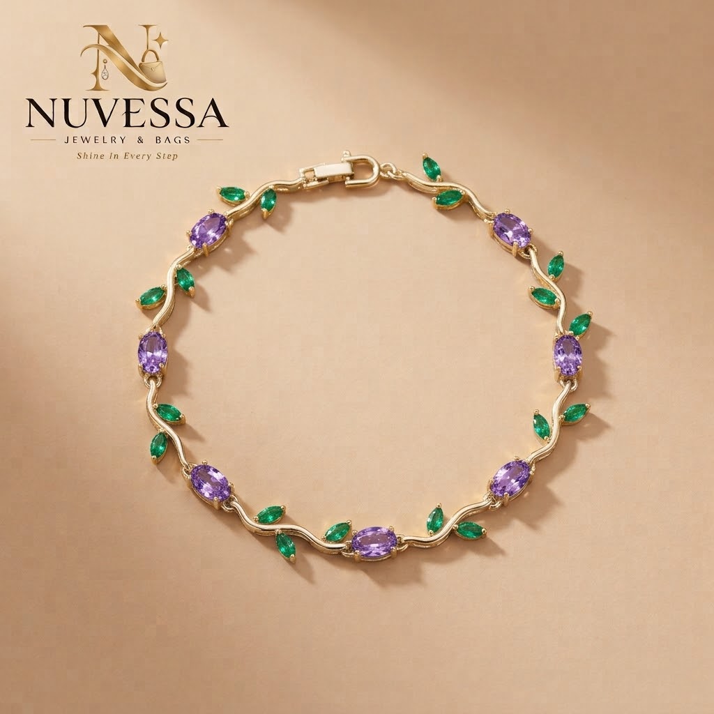 Elegant Tulip Crystal Bracelet for Women – Premium Floral Zircon Jewelry