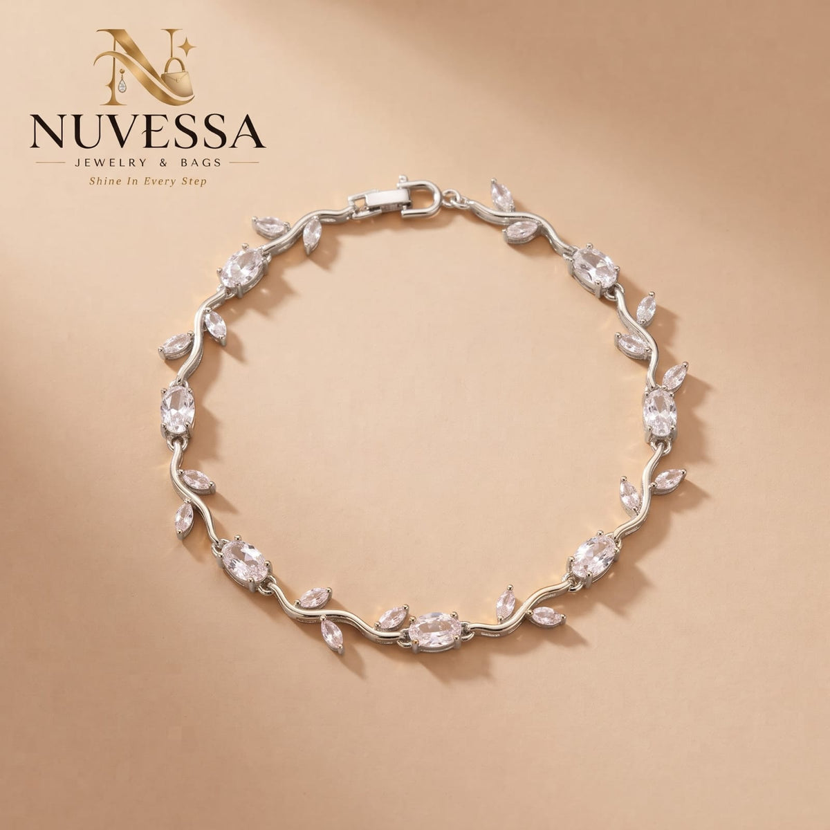 Elegant Tulip Crystal Bracelet for Women – Premium Floral Zircon Jewelry