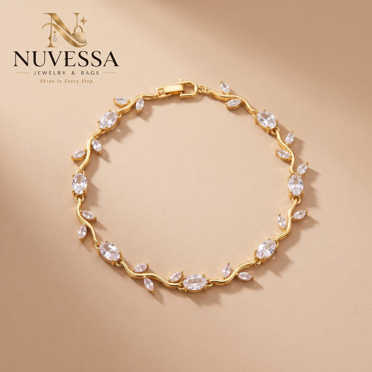 Elegant Tulip Crystal Bracelet for Women – Premium Floral Zircon Jewelry