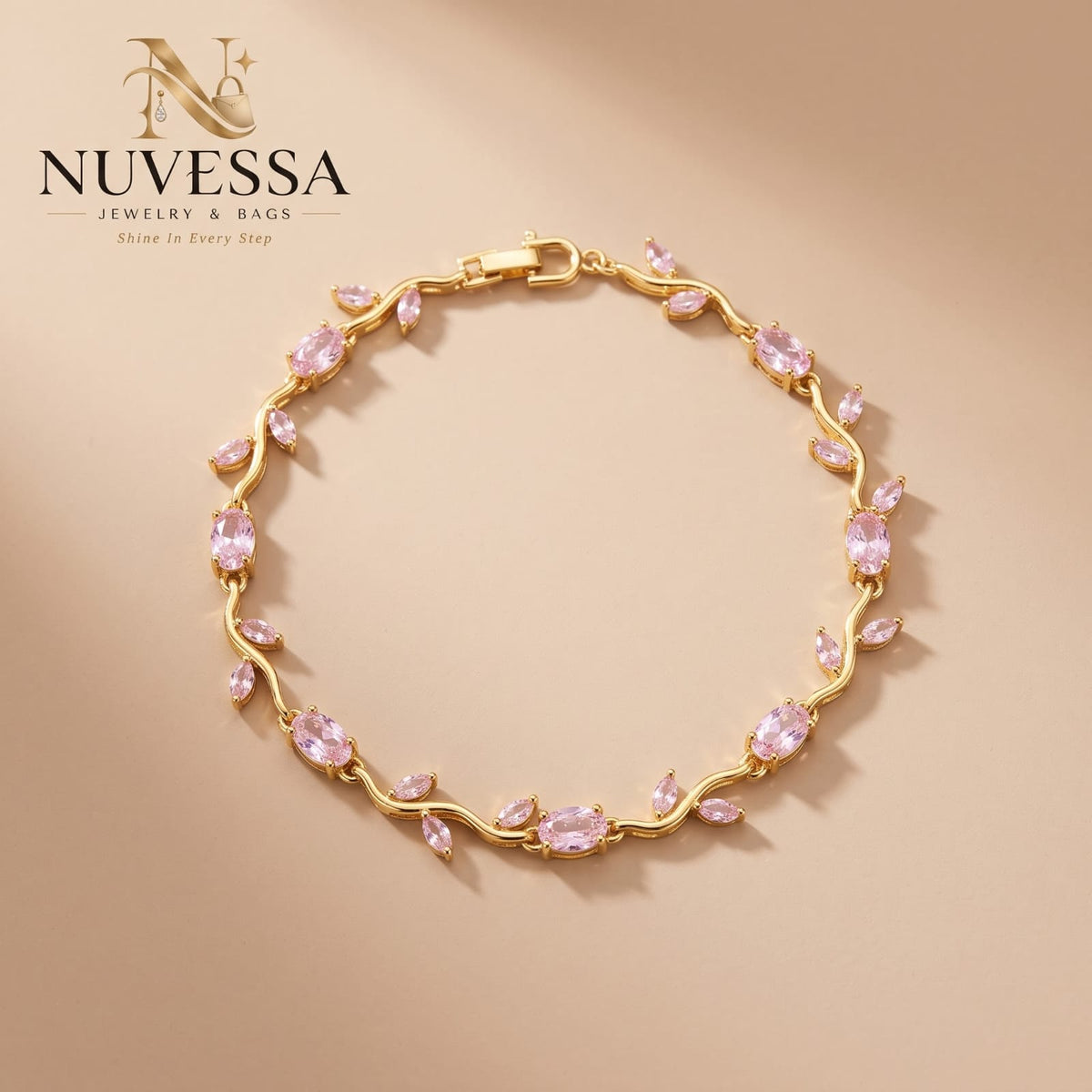 Elegant Tulip Crystal Bracelet for Women – Premium Floral Zircon Jewelry